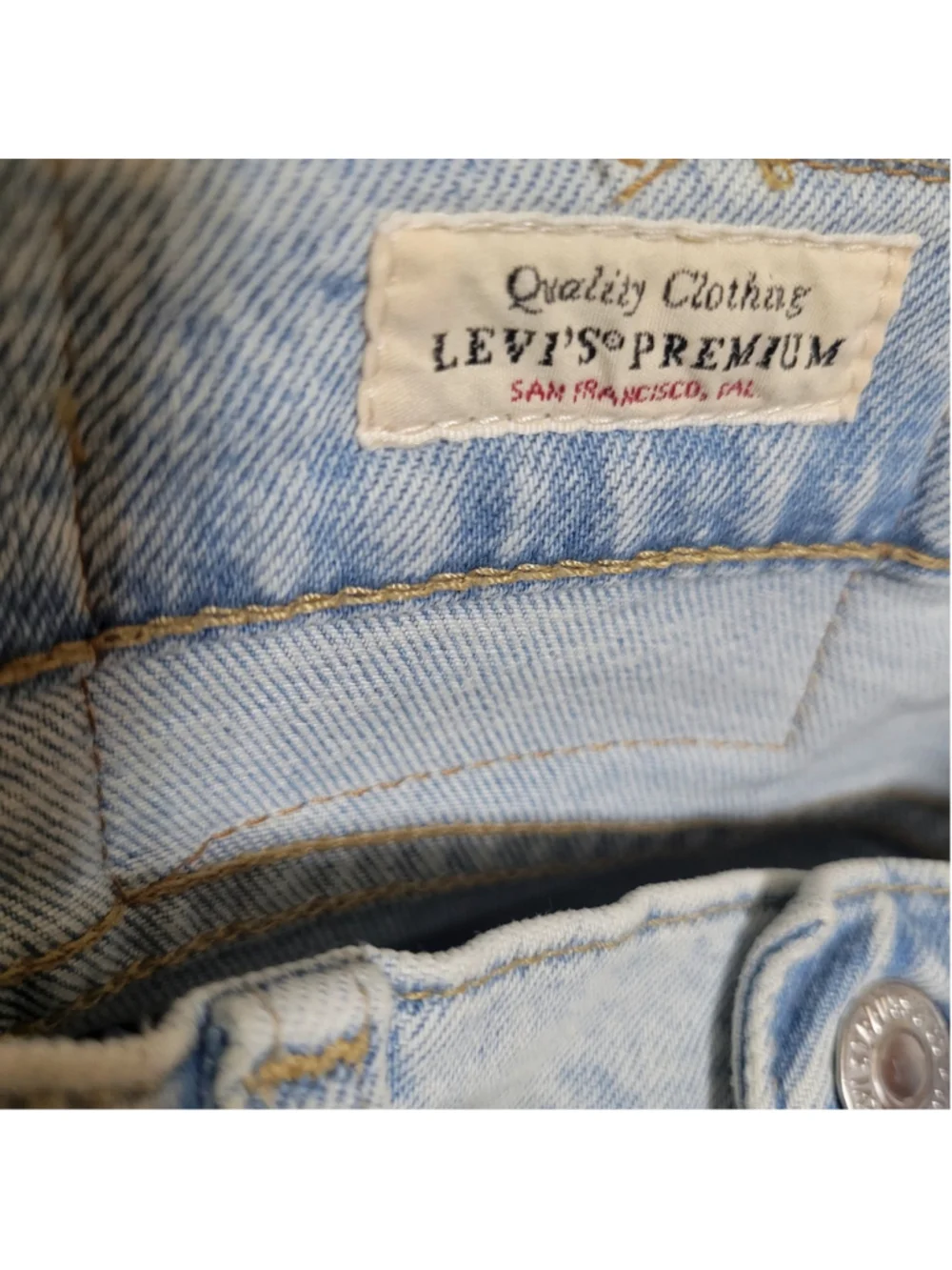 Levi's Premium 541 Mens Light Wash Straight Cotton Elastane Lyocell Jeans 33/30
